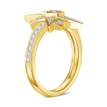 Moissanite Engagement Ring in 925 Silver