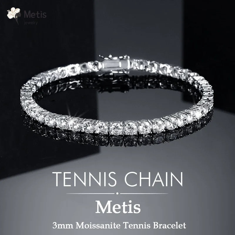 Moissanite Tennis Bracelet – 3mm D Color VVS1
