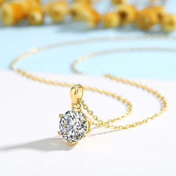Classic Six-Claw Moissanite Necklace