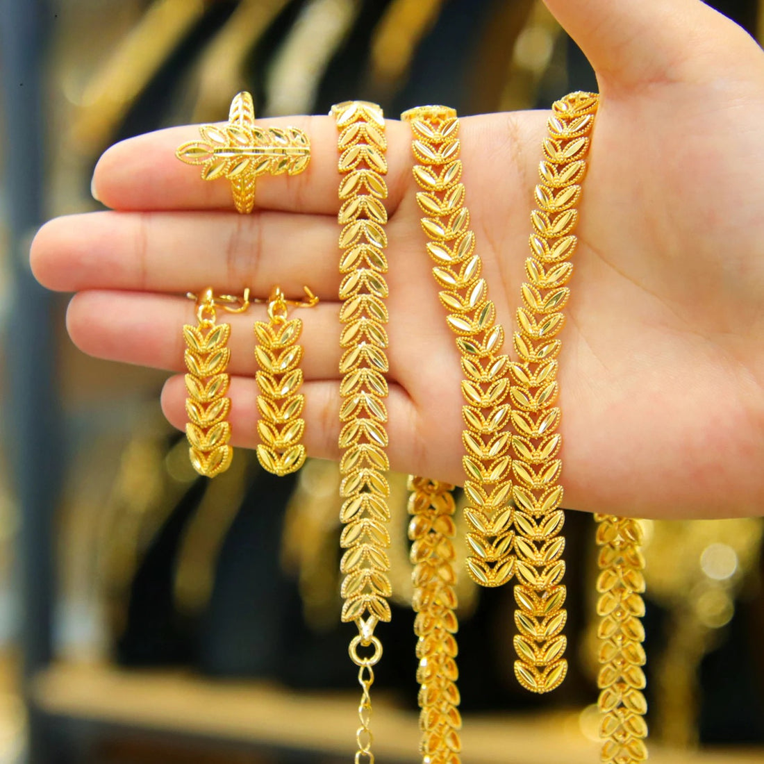 Luxury Dubai Bridal Jewelry Set – 24K Gold Plated