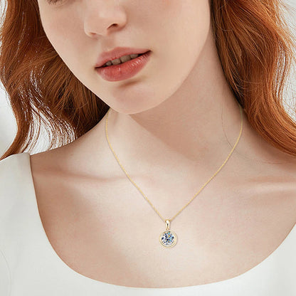 Sweetrain 2CT Moissanite Pendant Necklace