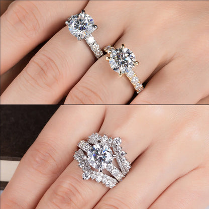 AnuJewel 4.3ct Moissanite Engagement Ring