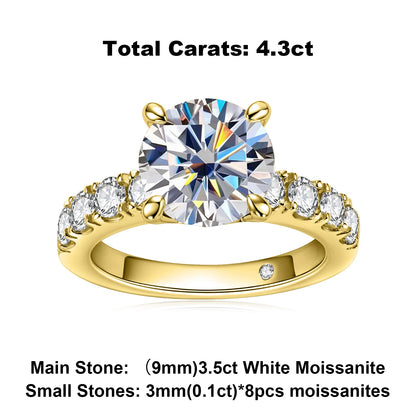 AnuJewel 4.3ct Moissanite Engagement Ring