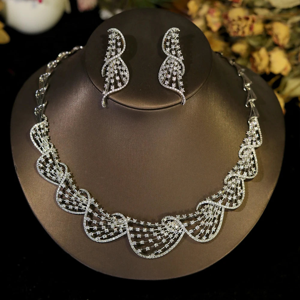 Luxury Crystal Circular Jewelry Set