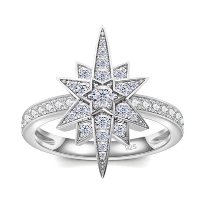 Moissanite Engagement Ring in 925 Silver