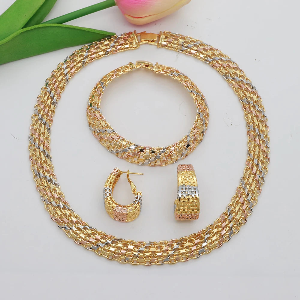 Brazilian Tricolor Jewelry Set