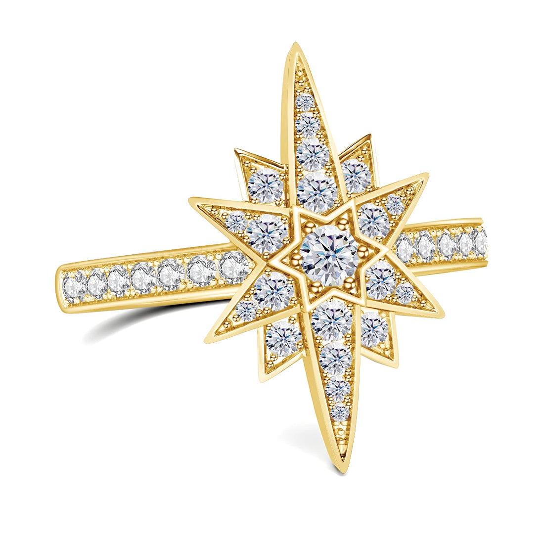 Moissanite Engagement Ring in 925 Silver