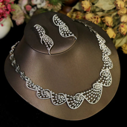 Luxury Crystal Circular Jewelry Set