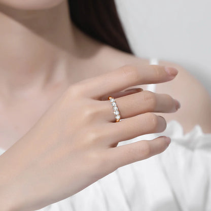 Moissanite Eternity Band in 925 Silver
