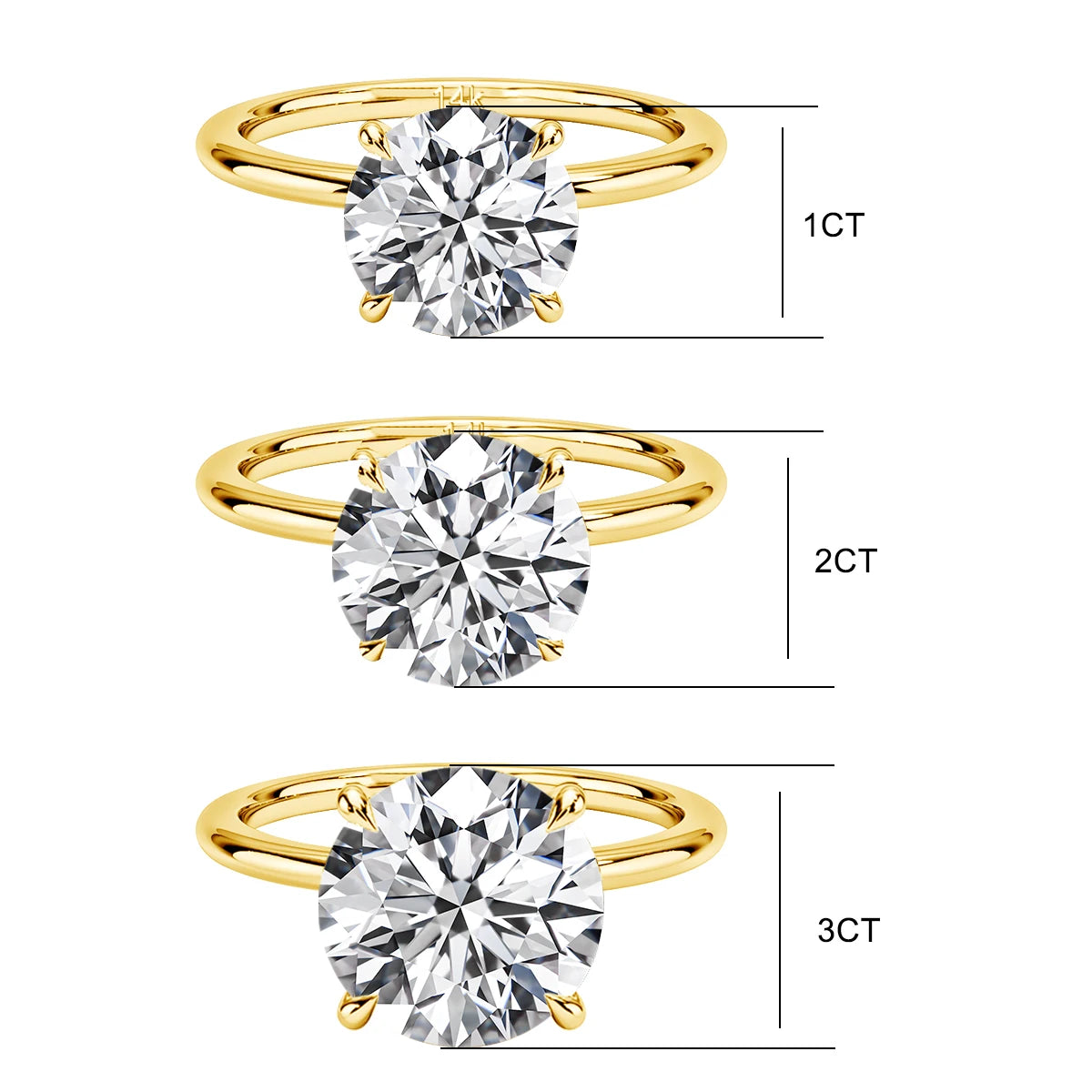 Szjinao 14K Gold Moissanite Ring