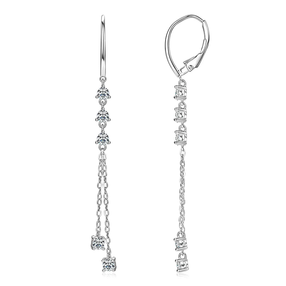 Sweetrain Moissanite Tassel Earrings