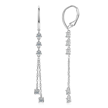 Sweetrain Moissanite Tassel Earrings
