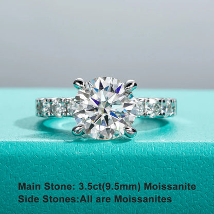 AnuJewel 4.3ct Moissanite Engagement Ring