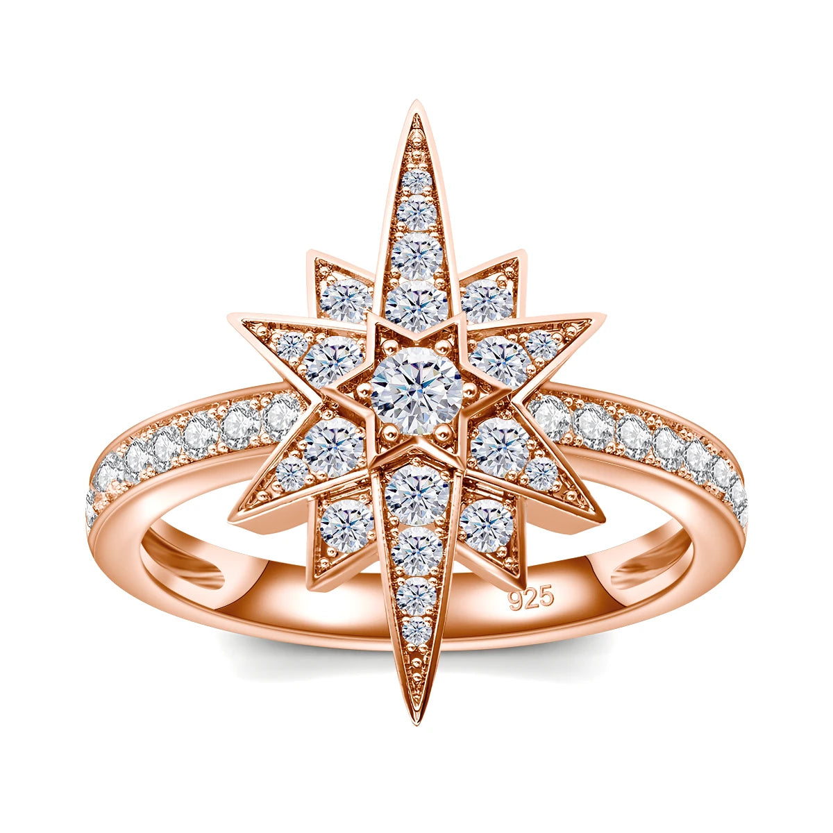 Moissanite Engagement Ring in 925 Silver
