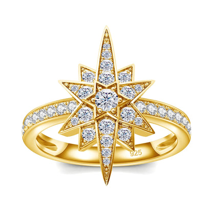 Moissanite Engagement Ring in 925 Silver