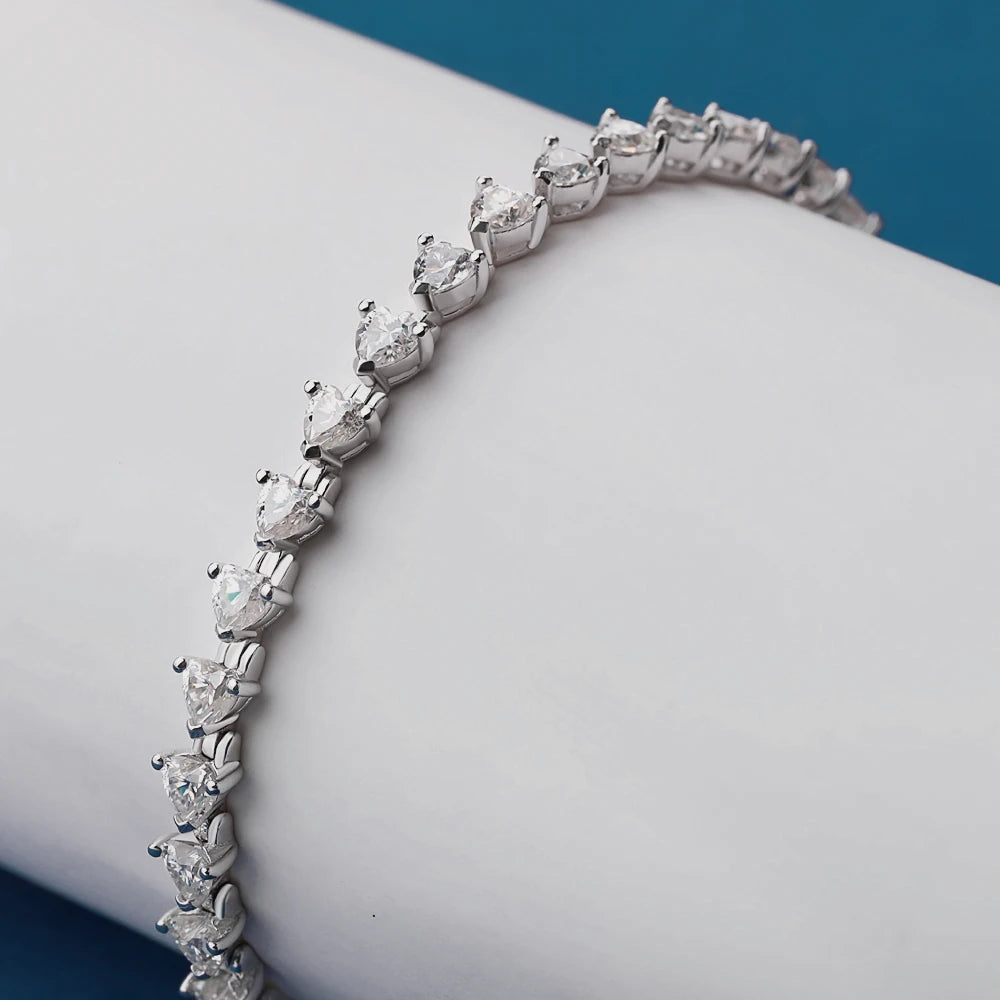 Moissanite Tennis Bracelet in 925 Silver