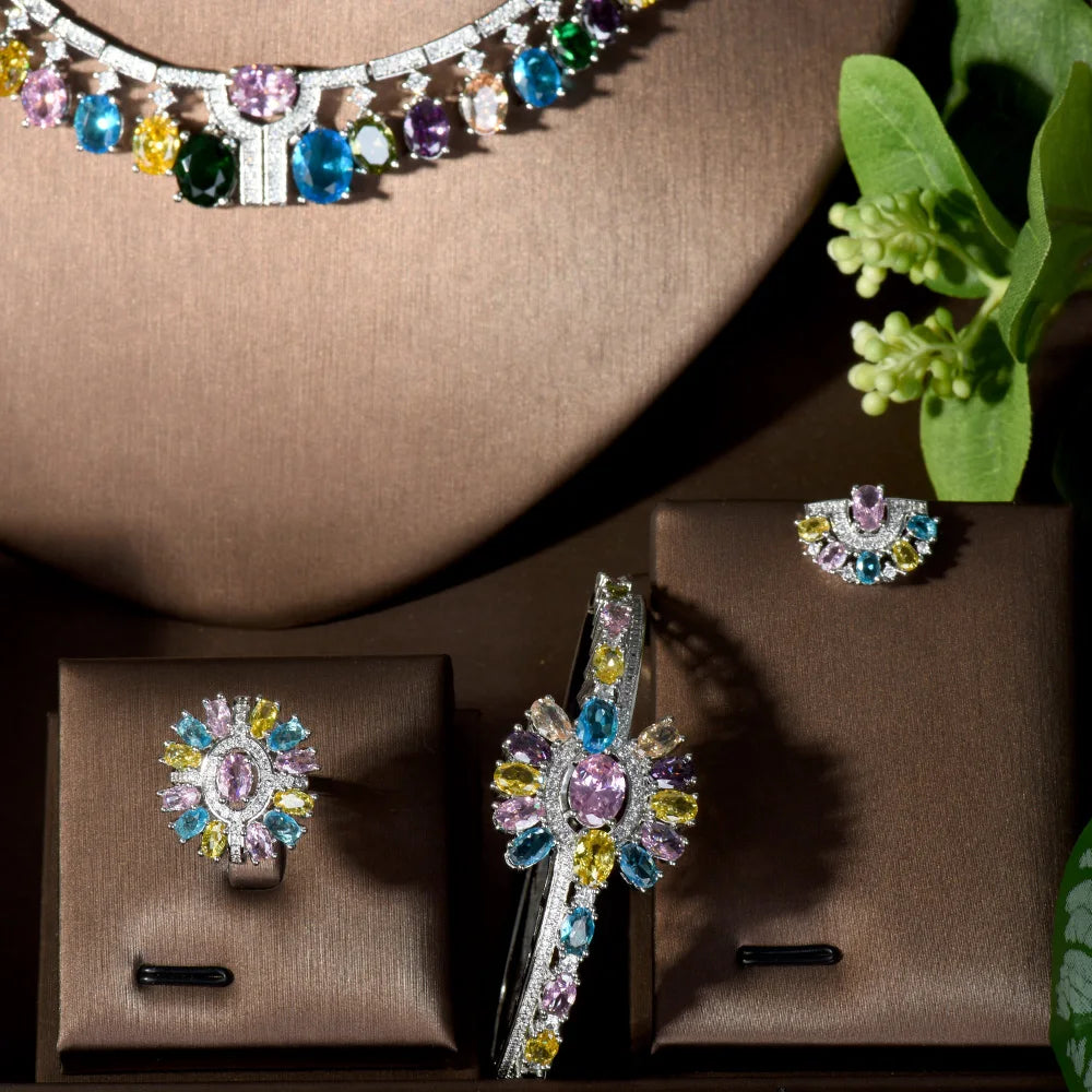 Cubic Zirconia Bridal Jewelry Set