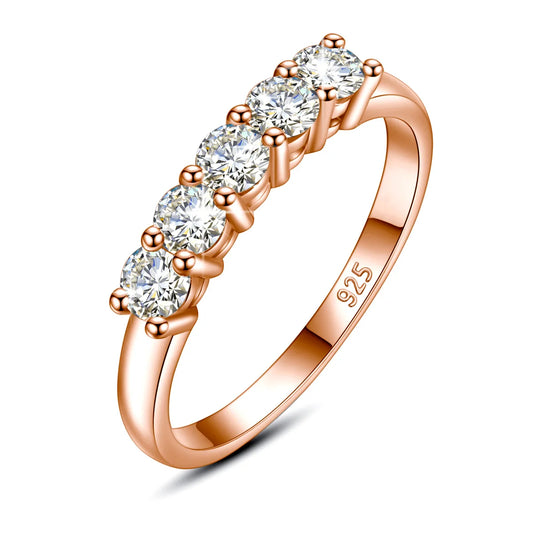 Moissanite Eternity Band in 925 Silver