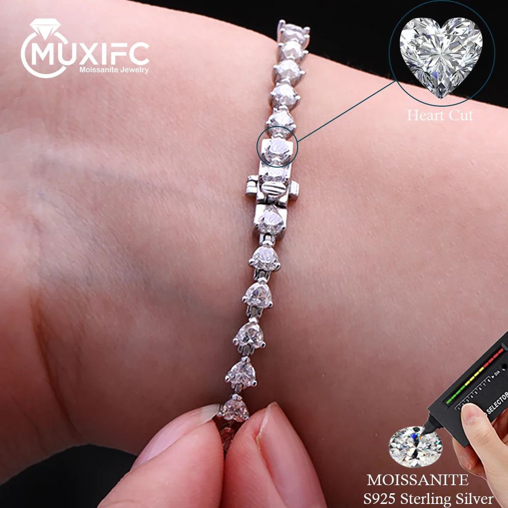 Moissanite Tennis Bracelet in 925 Silver