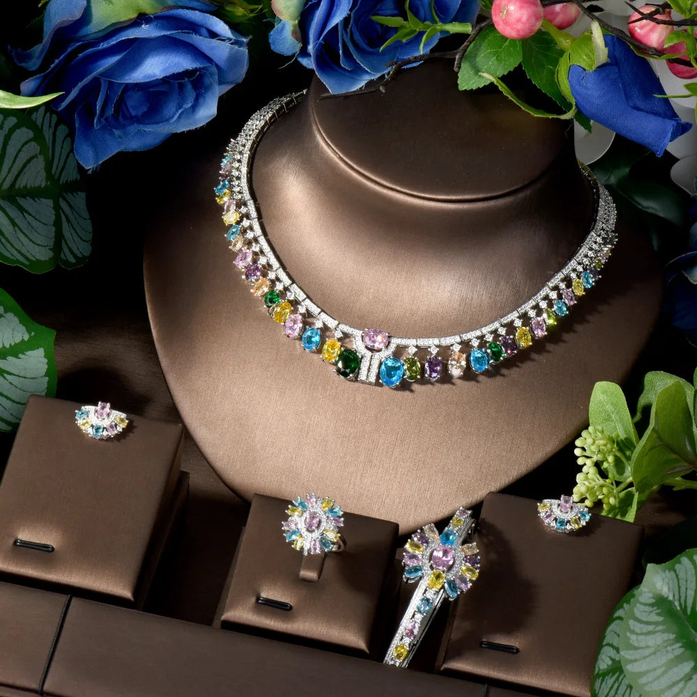 Cubic Zirconia Bridal Jewelry Set