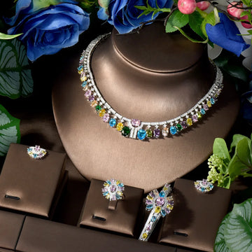 Cubic Zirconia Bridal Jewelry Set