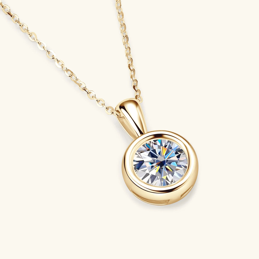 Sweetrain 2CT Moissanite Pendant Necklace
