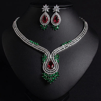 Sunflower Cubic Zirconia Jewelry Set