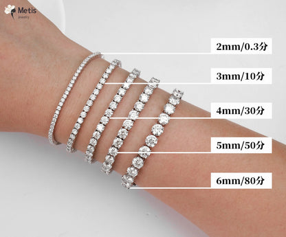 Moissanite Tennis Bracelet – 3mm D Color VVS1