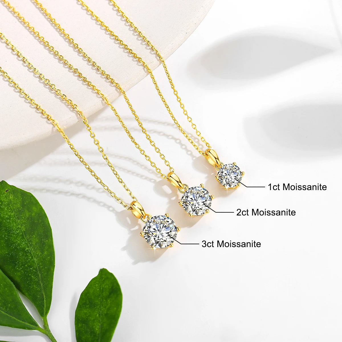 Classic Six-Claw Moissanite Necklace