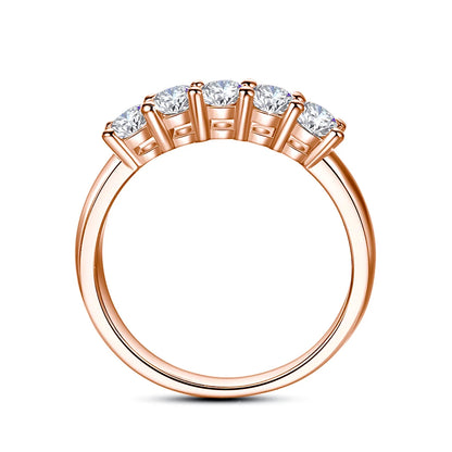 Moissanite Eternity Band in 925 Silver