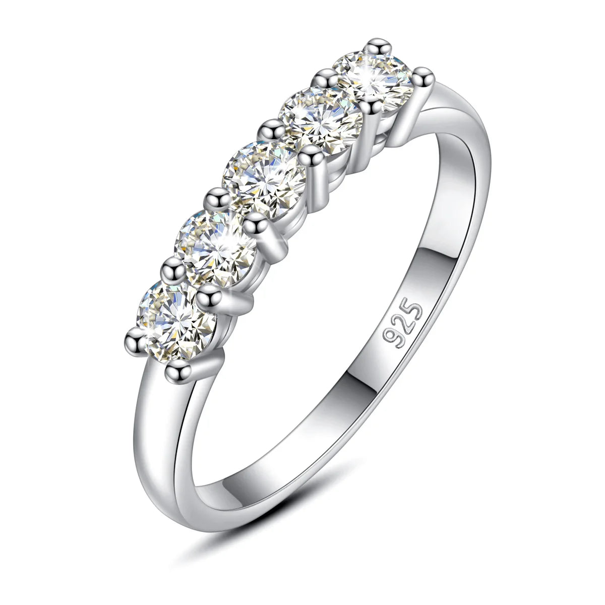 Moissanite Eternity Band in 925 Silver