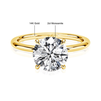 Szjinao 14K Gold Moissanite Ring
