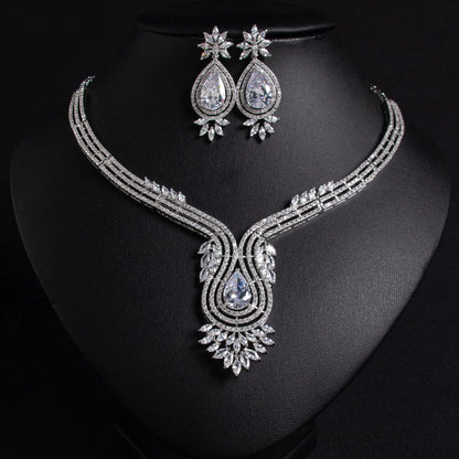 Sunflower Cubic Zirconia Jewelry Set