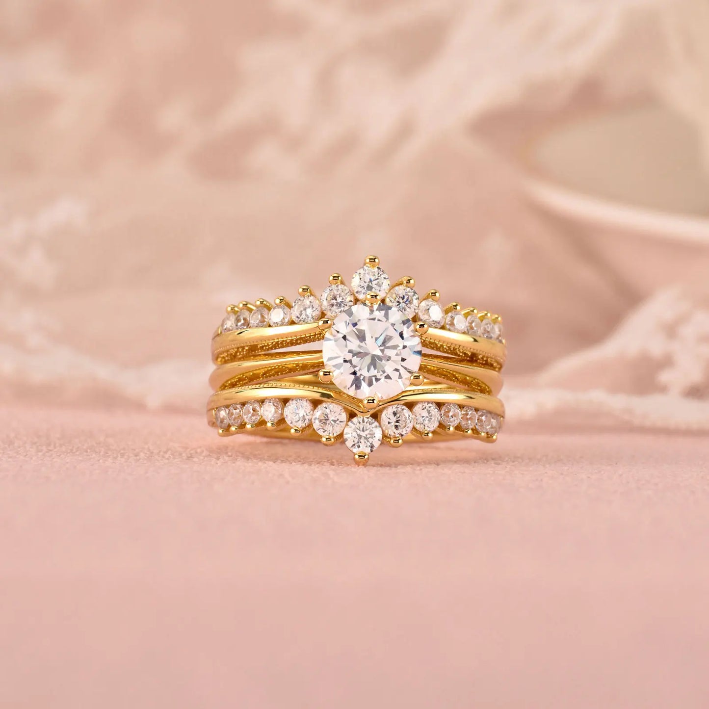 Cubic Zirconia Bridal Set in 925 Silver