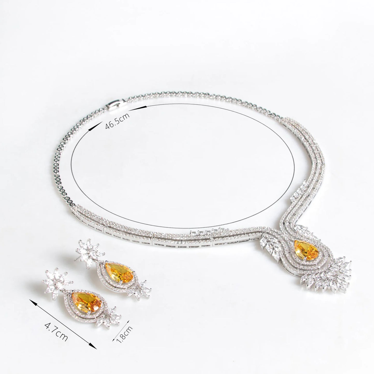 Sunflower Cubic Zirconia Jewelry Set