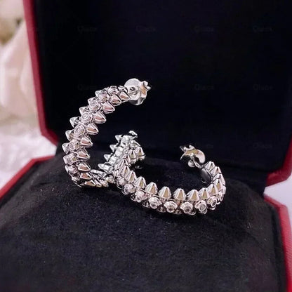 Sterling Silver Zircon Stud Earrings