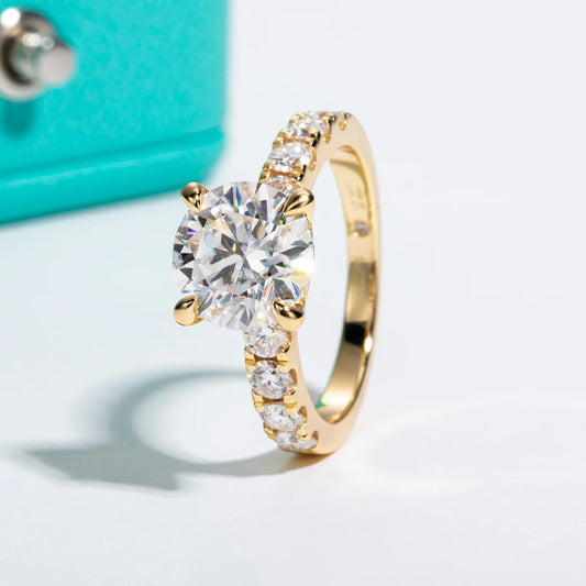 AnuJewel 4.3ct Moissanite Engagement Ring
