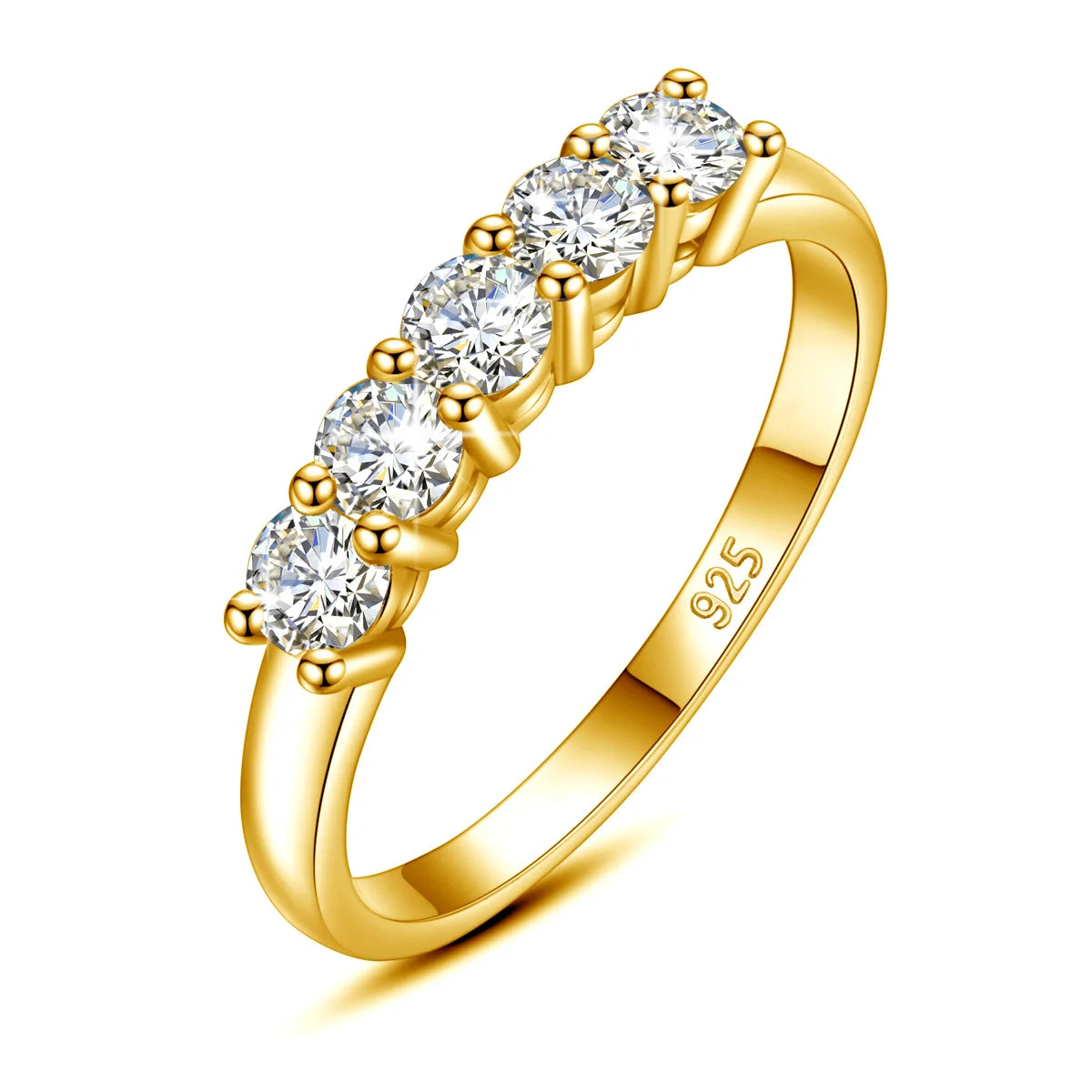 Moissanite Eternity Band in 925 Silver