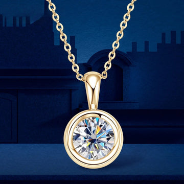 Sweetrain 2CT Moissanite Pendant Necklace